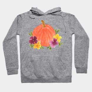 Fall Pumpkin and Flowers Hoodie